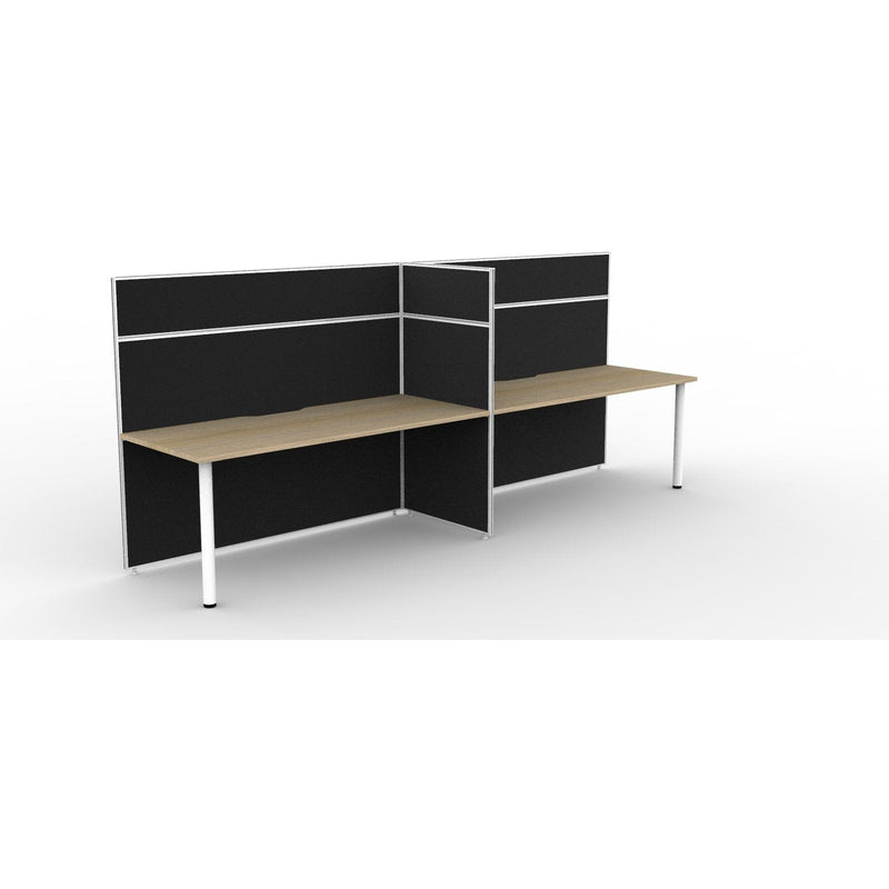 SHUSH30 Workstation - 2 Person - Round Leg - Oak