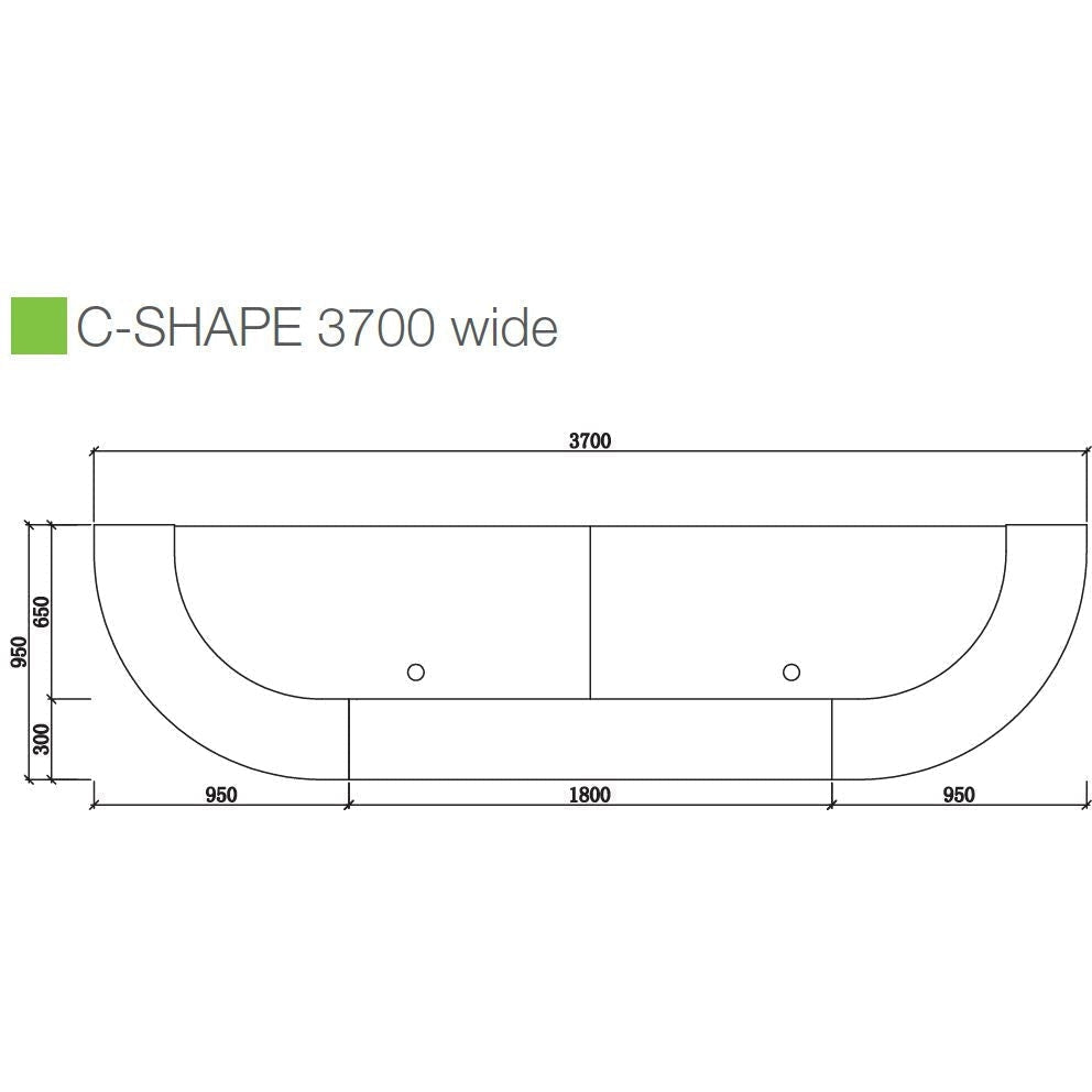 Executive Reception Counter - C Shaped