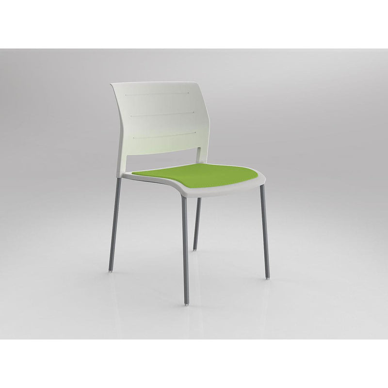 Game Chair With Upholstery - 4 Leg - Silver Frame-Elite Office Furniture