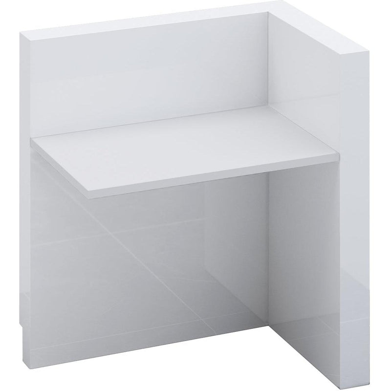 Hugo Counter Return - White-Elite Office Furniture