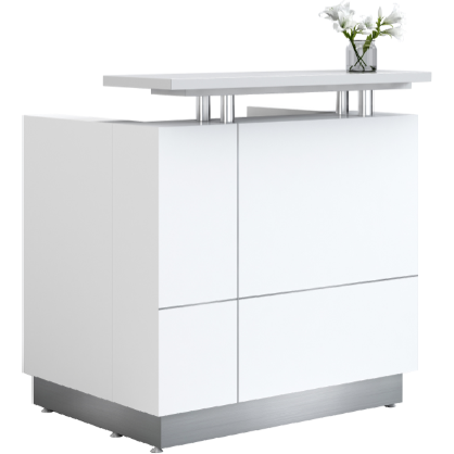 Receptionist Reception Counter - White