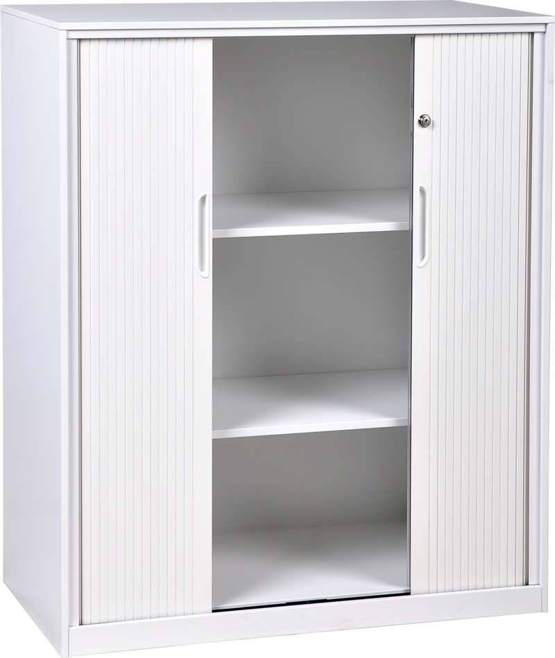 Metal Tambour Storage Cupboard