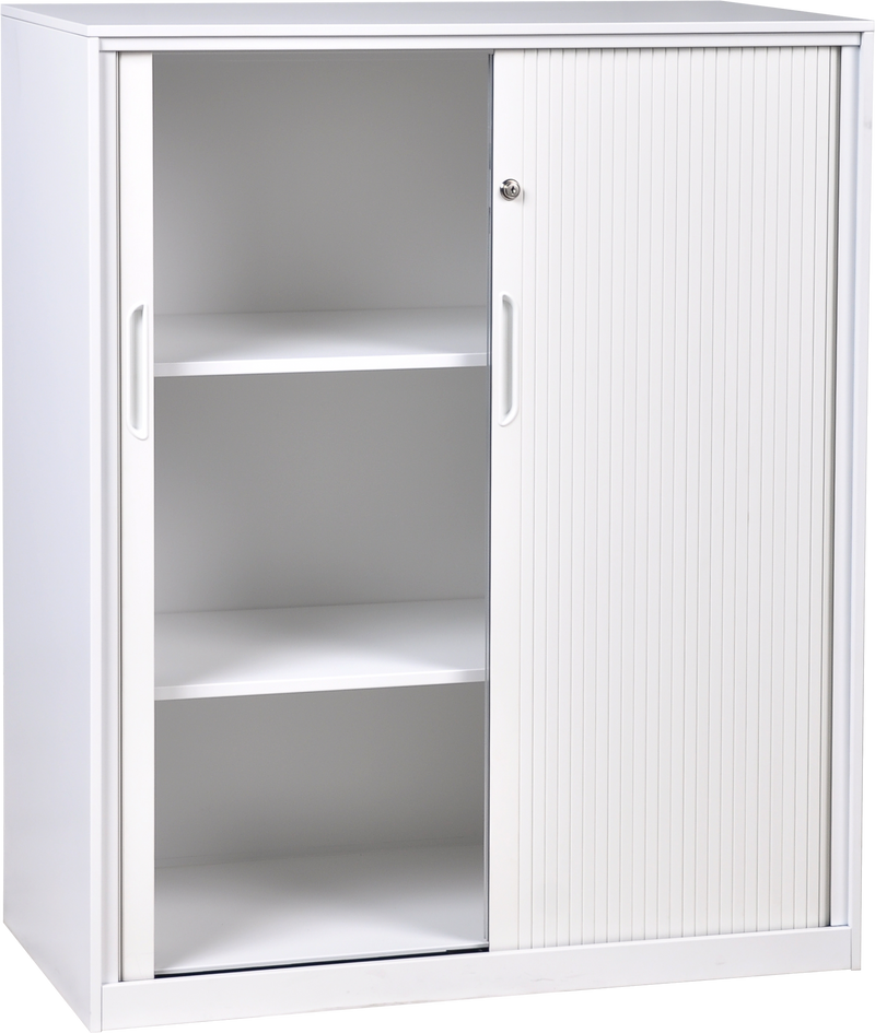 Metal Tambour Storage Cupboard
