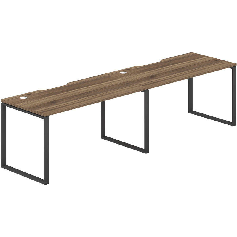 Worksmart 2 Person Single Sided Workstation - Loop Leg - No Screen