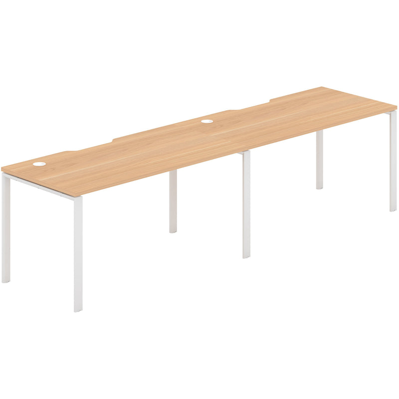 Worksmart 2 Person Single Sided Workstation - No Screen