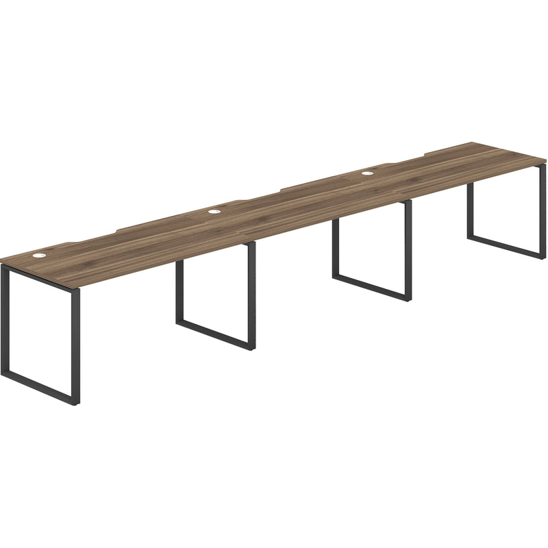 Worksmart 3 Person Single Sided Workstation - Loop Leg - No Screen