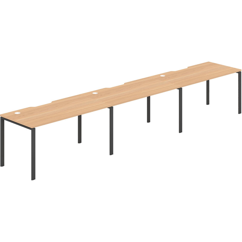 Worksmart 3 Person Single Sided Workstation - No Screen