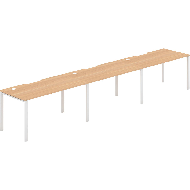 Worksmart 3 Person Single Sided Workstation - No Screen