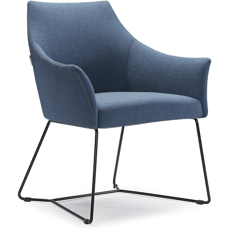 Tulip Sled Base Tub Chair - Blue