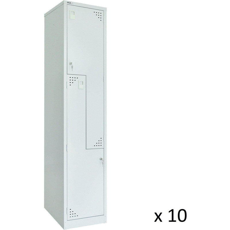 Set of 10 GO Steel Step Lockers