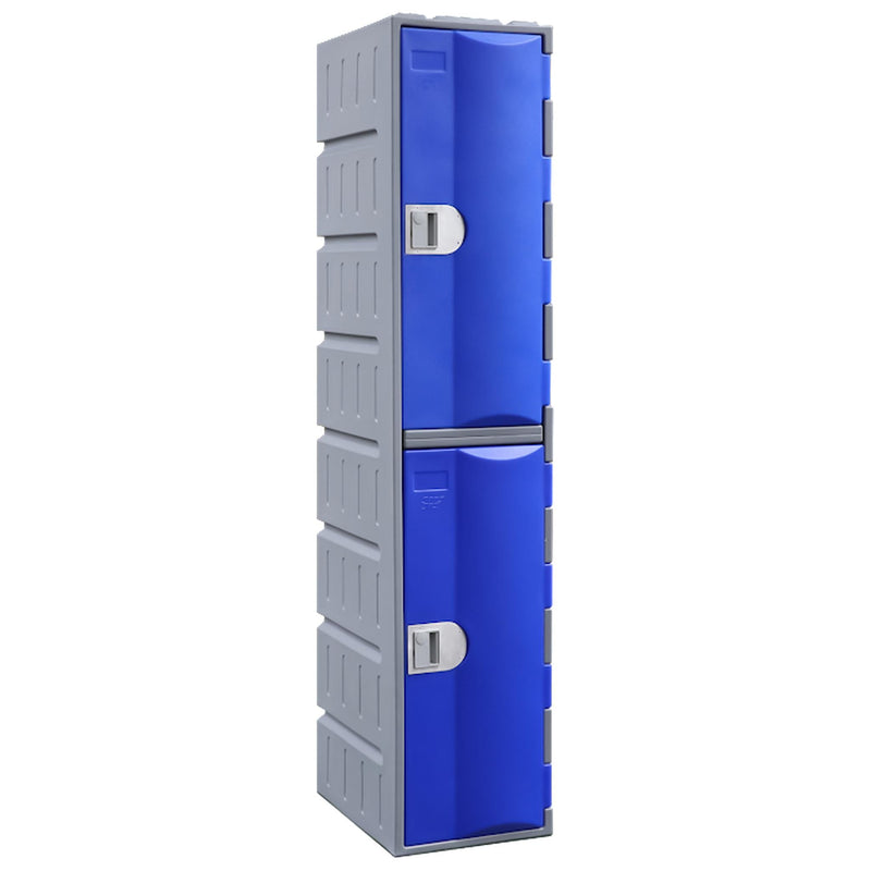 Heavy Duty Plastic Lockers 2 Tiers Full Height