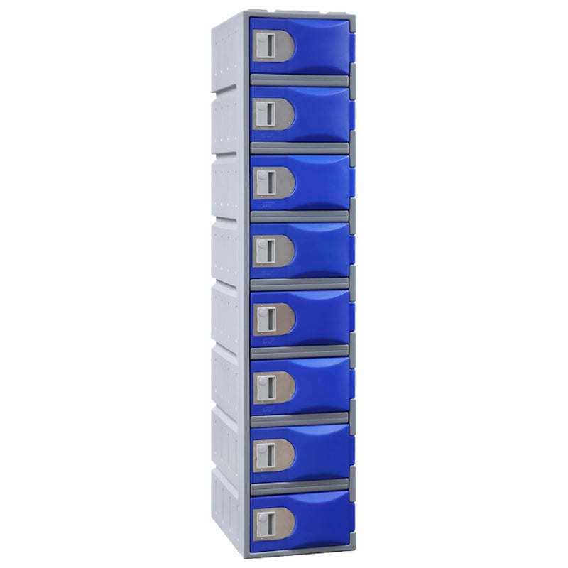 Heavy Duty Plastic Lockers 8 Tiers Full Height