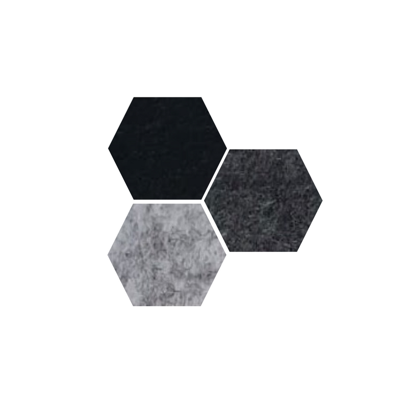 Hexagon Acoustiq Tiles (Pack of 12)-Elite Office Furniture