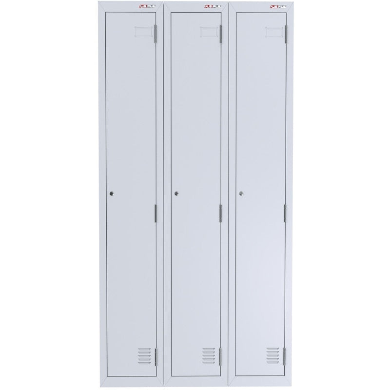 A-File 1 Tier Locker - Bank of 3 (3 Door Locker)