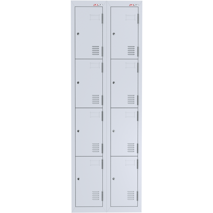A-File 4 Tier Locker - Bank of 2 (8 Door Locker)