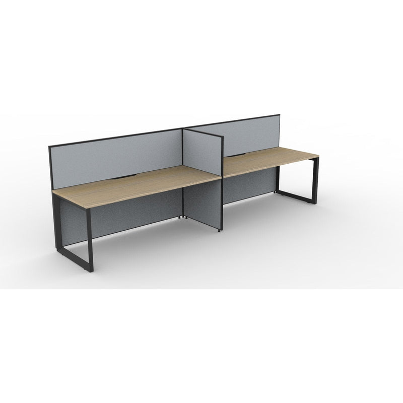 SHUSH30 Workstation - 2 Person - Loop Leg - Oak