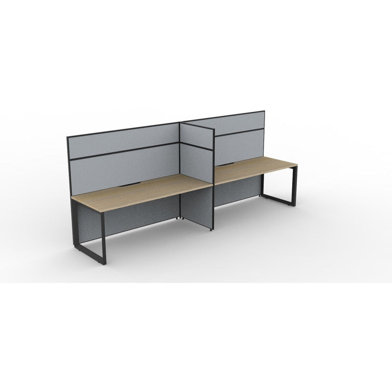 SHUSH30 Workstation - 2 Person - Loop Leg - Oak