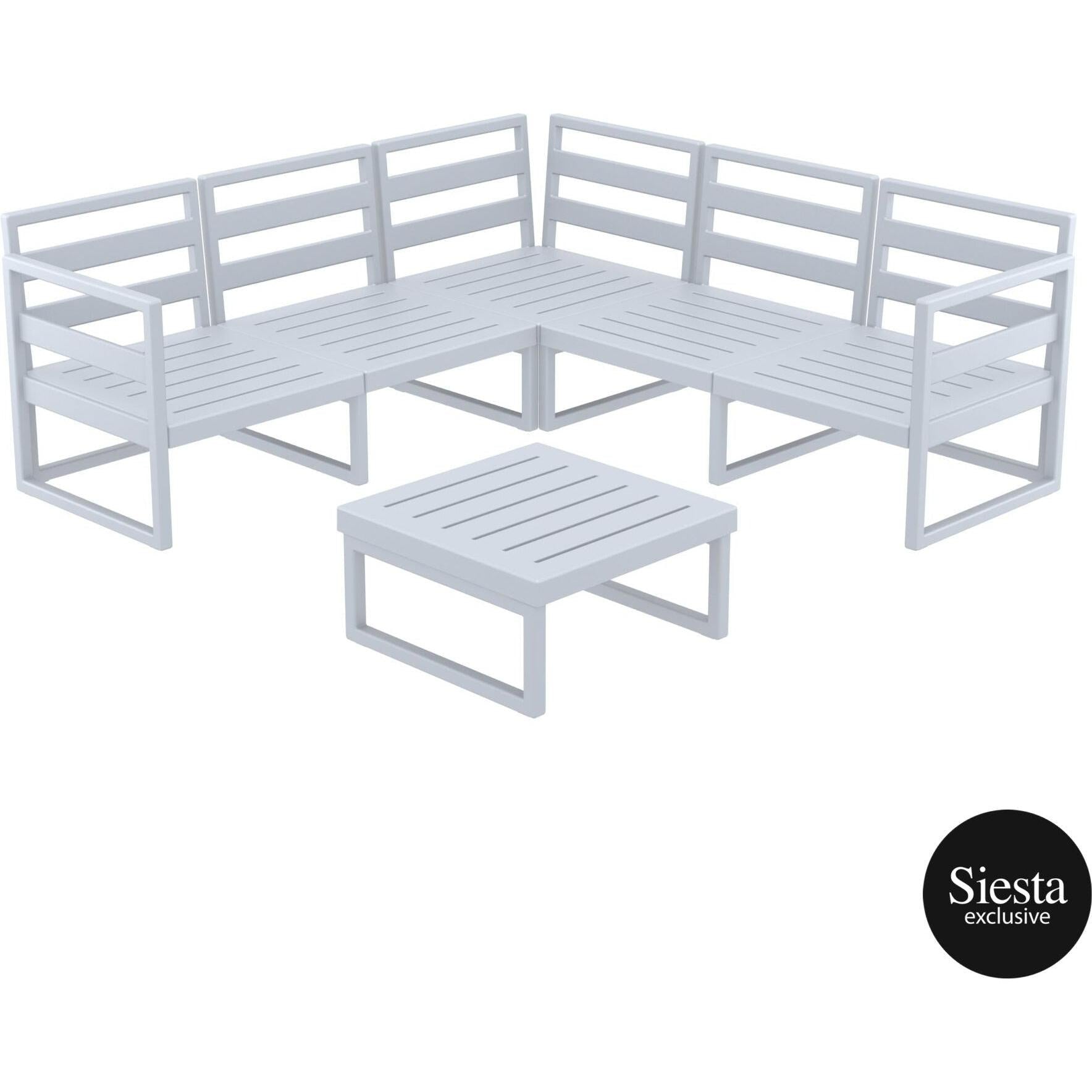 Mykonos Lounge Corner Set - No Cushions-Elite Office Furniture