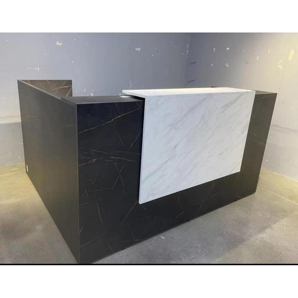 Marble Sorrento L -Shaped Reception Counter-Elite Office Furniture