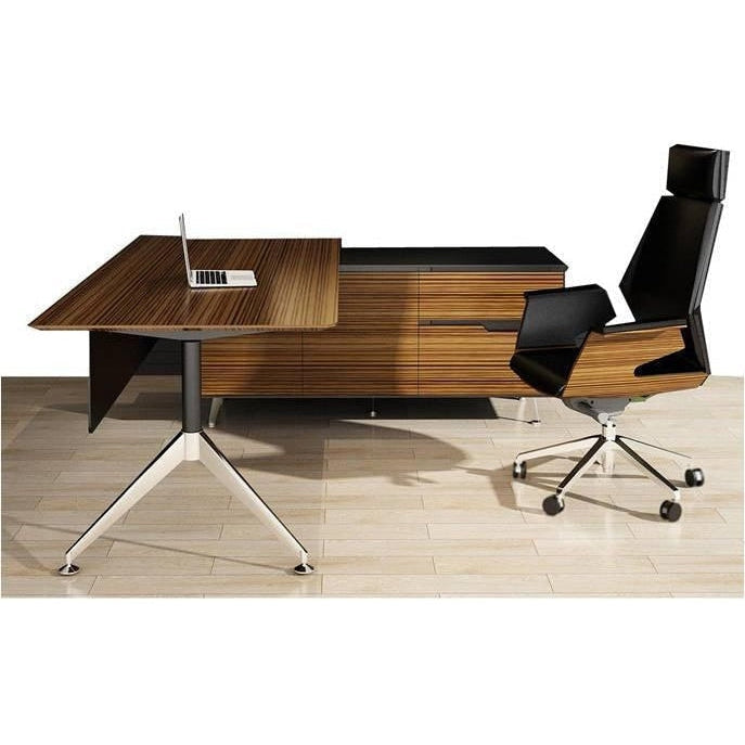 Novara Straight Desk With Credenza Return