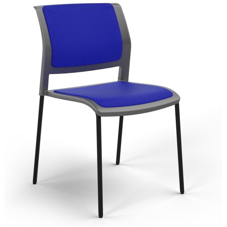 Game Chair With Upholstery - 4 Leg - Black Frame-Elite Office Furniture