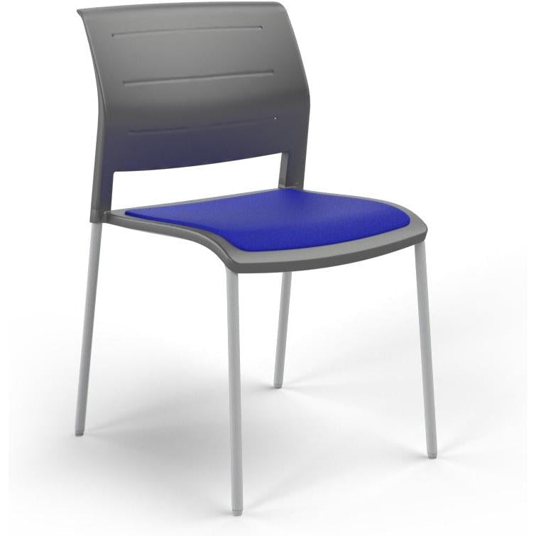 Game Chair With Upholstery - 4 Leg - White Frame-Elite Office Furniture