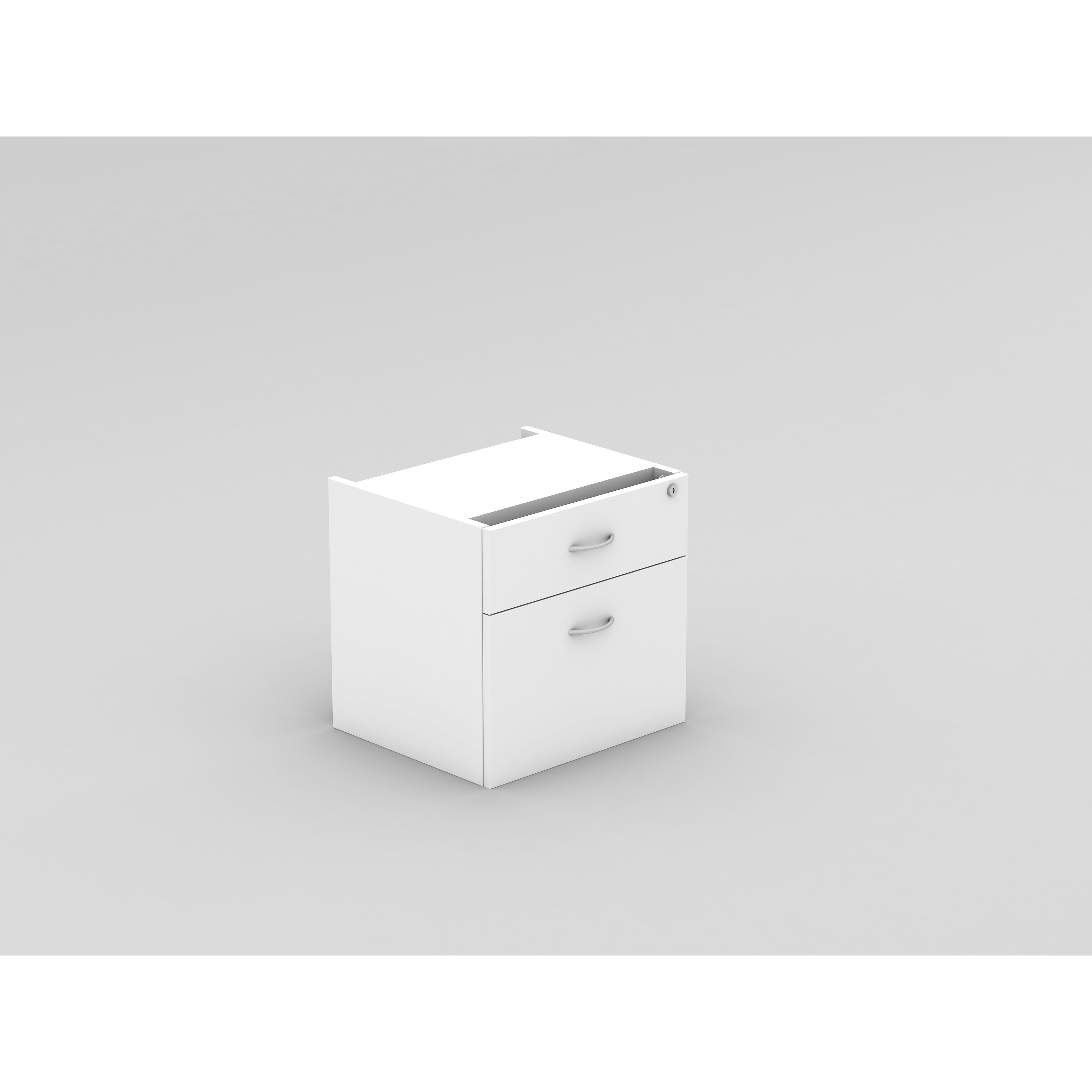 Athens Fixed Desk Pedestal - 2 Drawer