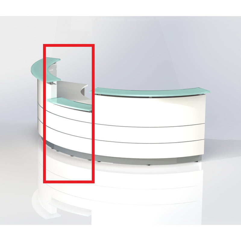 Polaris Curved Reception Counter - Lower Height Piece -D2
