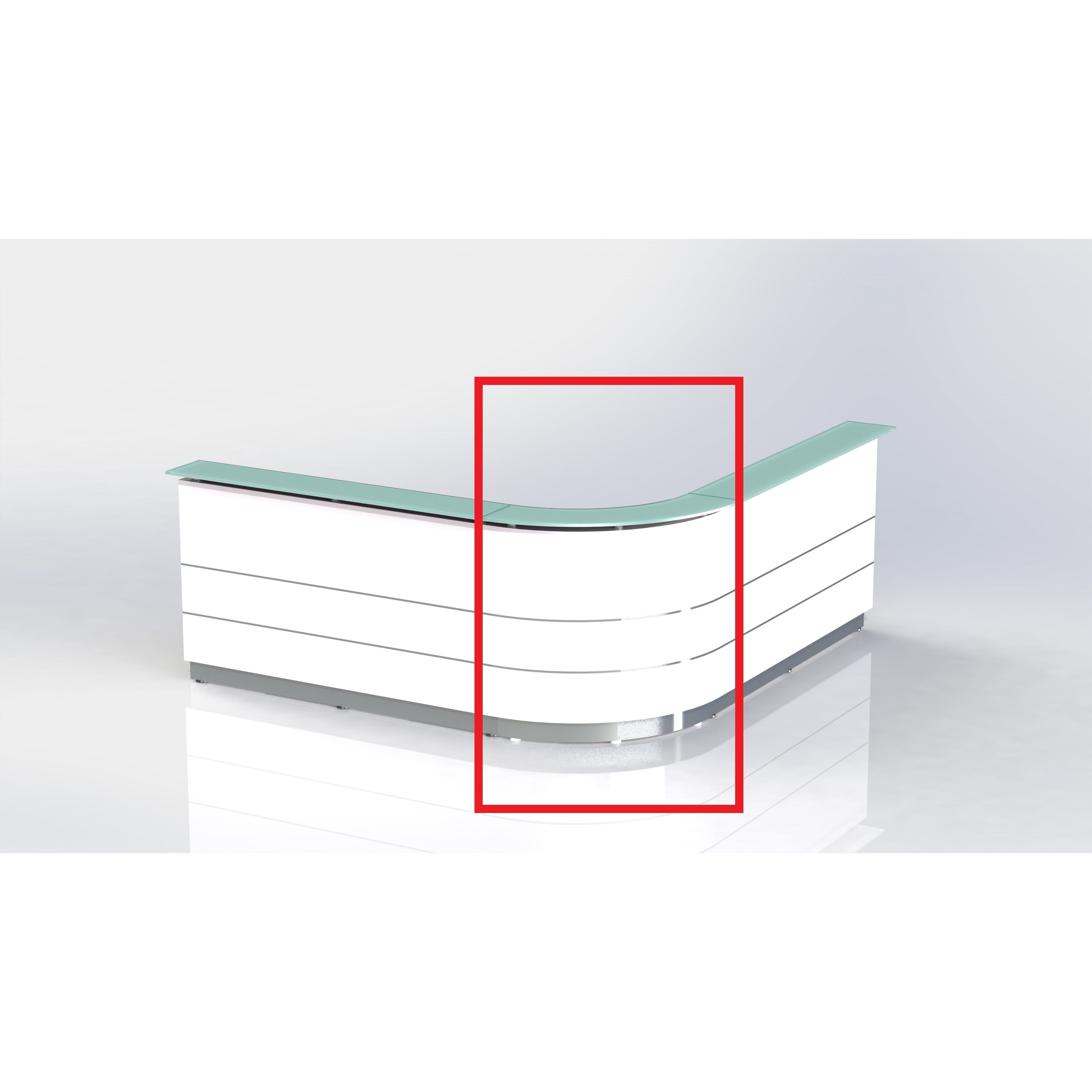 Polaris Curved Reception Counter - Corner Piece - D3