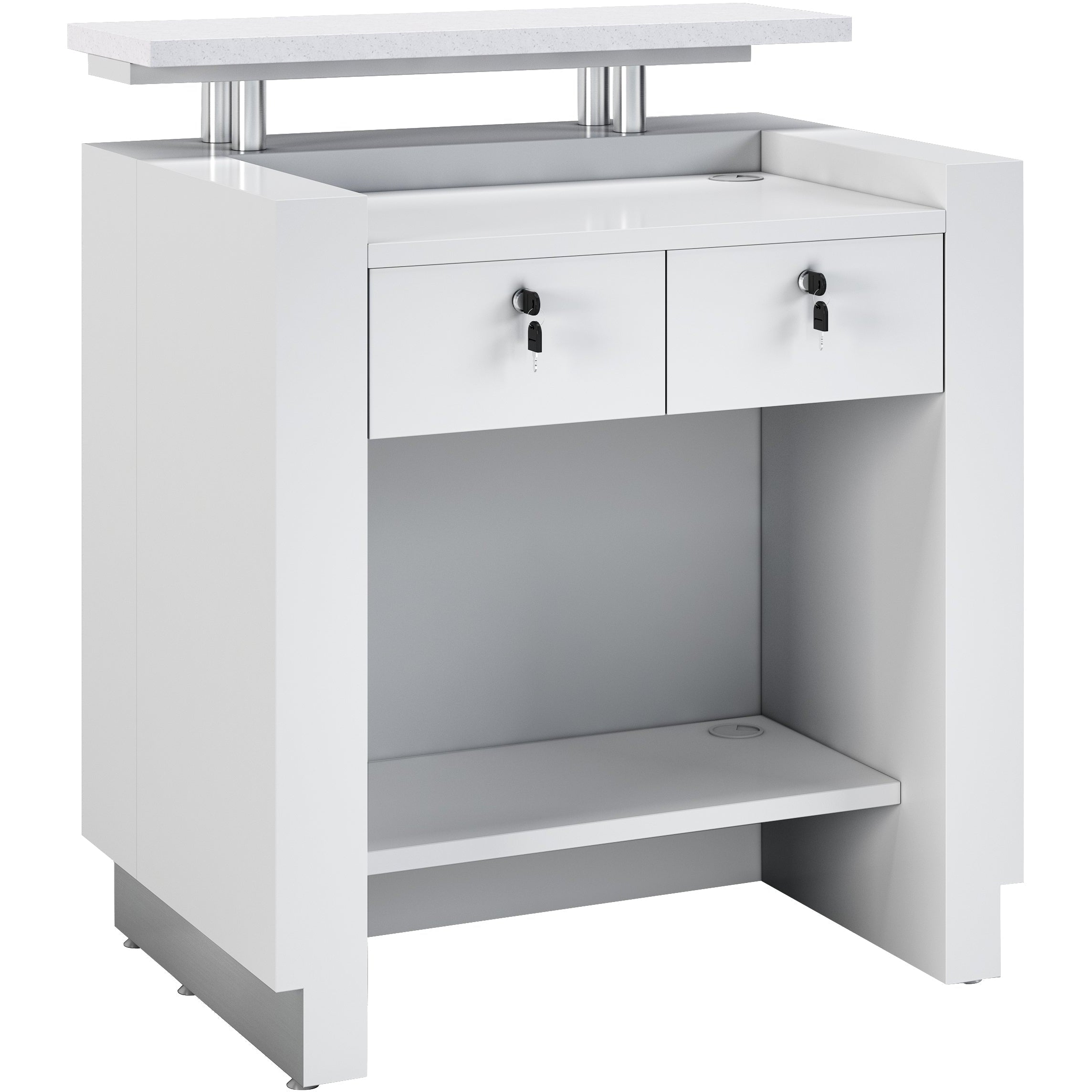 Receptionist Reception Counter - White