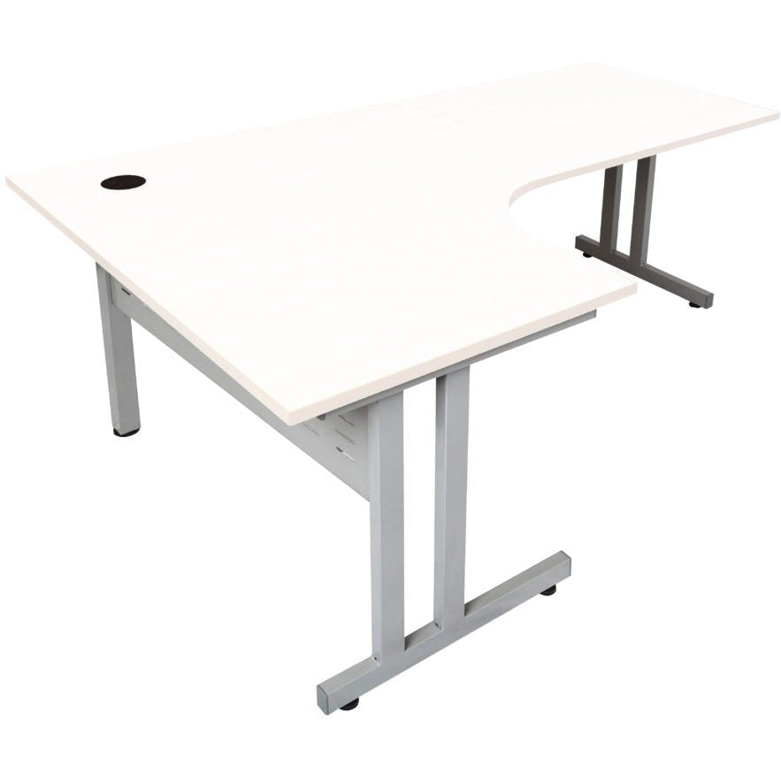 C Leg Corner Workstations (Silver legs)