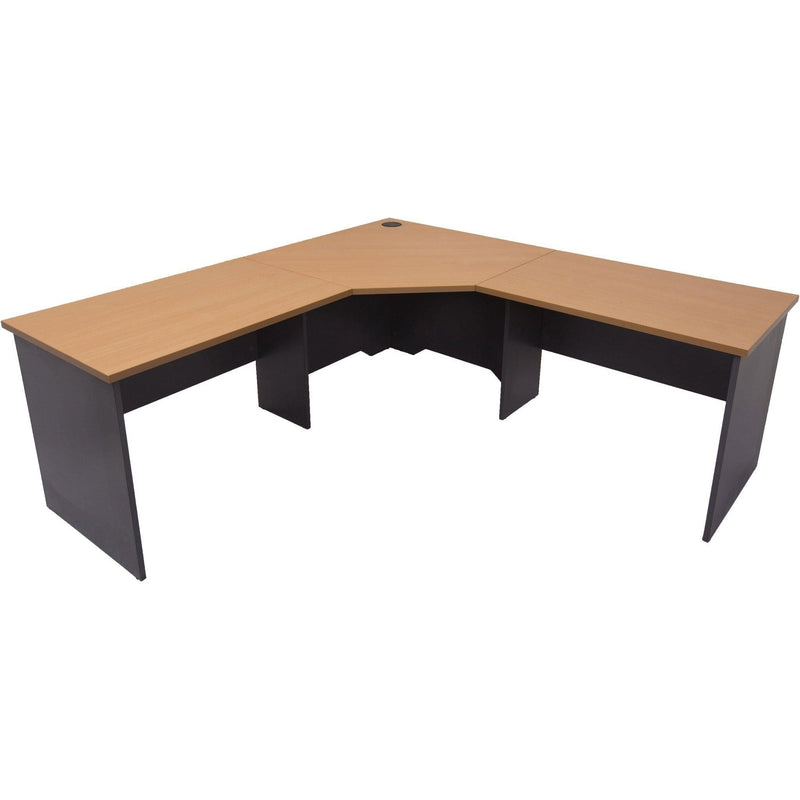 Rapid Worker Corner Workstation with Mobile Pedestal