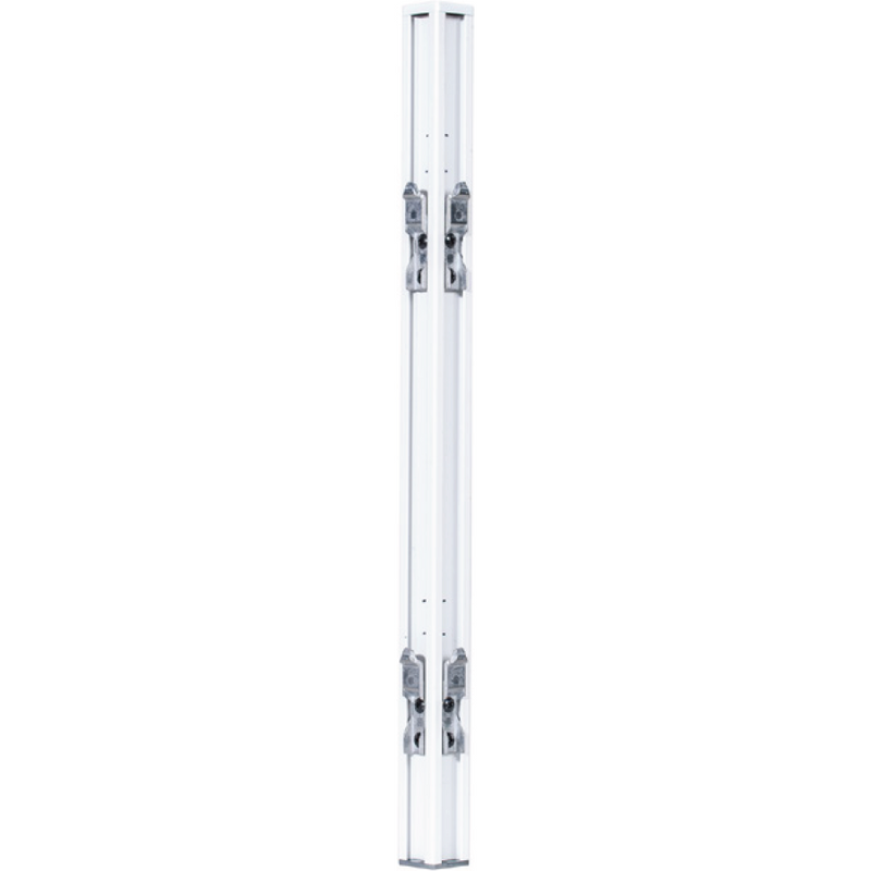 SHUSH30 360 Deg. Desk Mounted Screen Joining Pole - Includes All Hooks & Cover Plates 495mm H x 30mm W x 30mm D-Elite Office Furniture