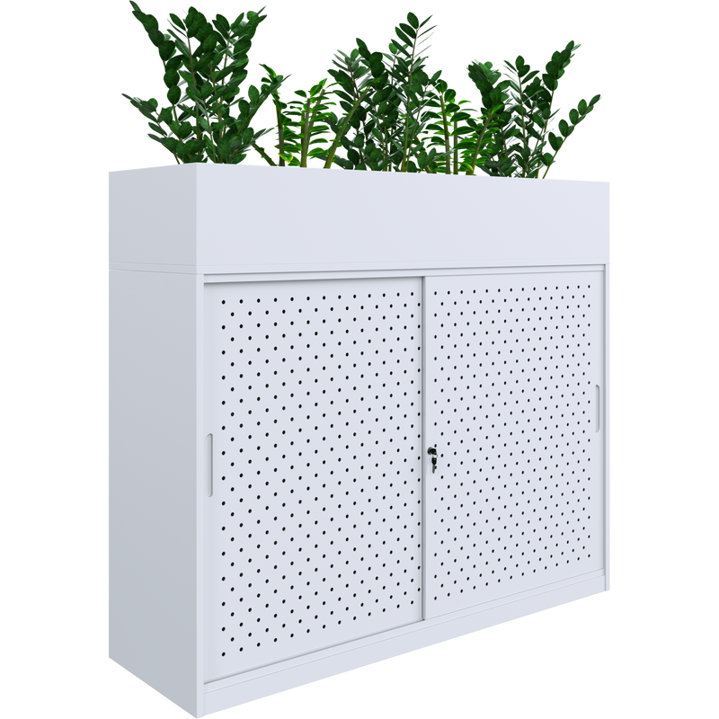 A-File Sliding Door Cabinet 1600W - (Planter Box Only) - 5 Pots