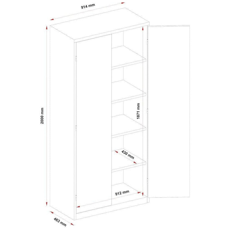 Steelco 4 Shelf Storage Cabinets