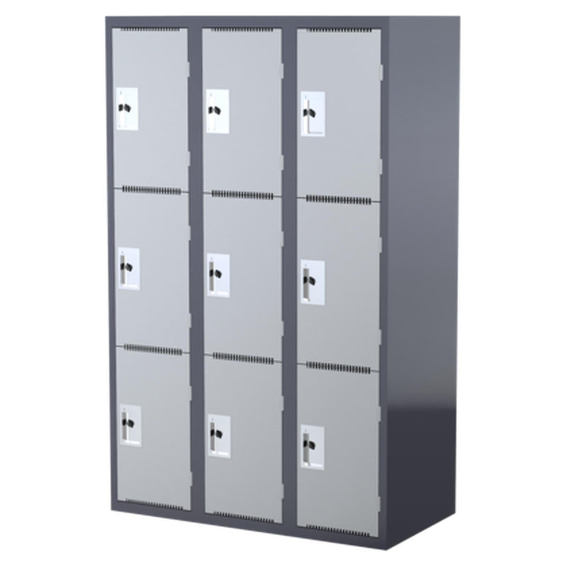 Steelco Heavy Duty School Lockers Triple Bank