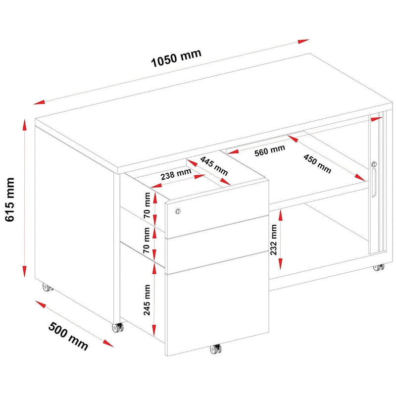 Steelco Trimline Mobile Caddy