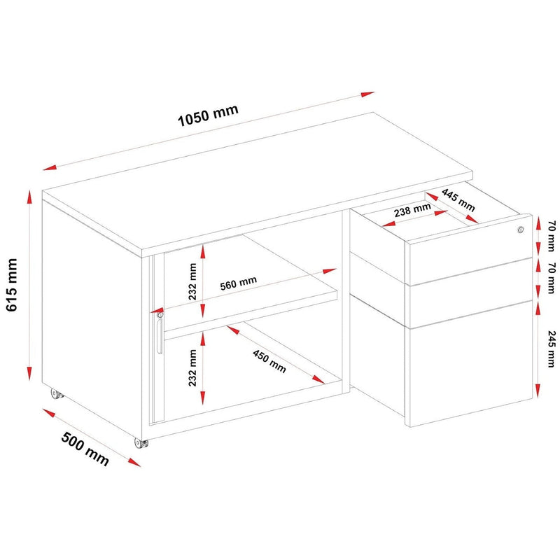 Steelco Trimline Mobile Caddy
