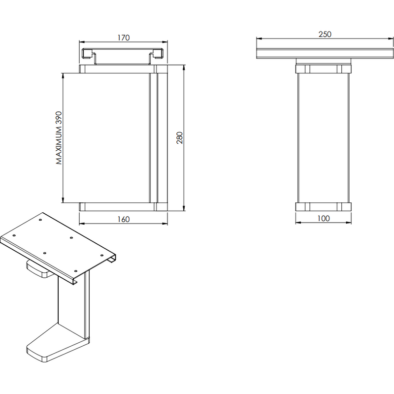 Sliding/Rotating Computer Holder