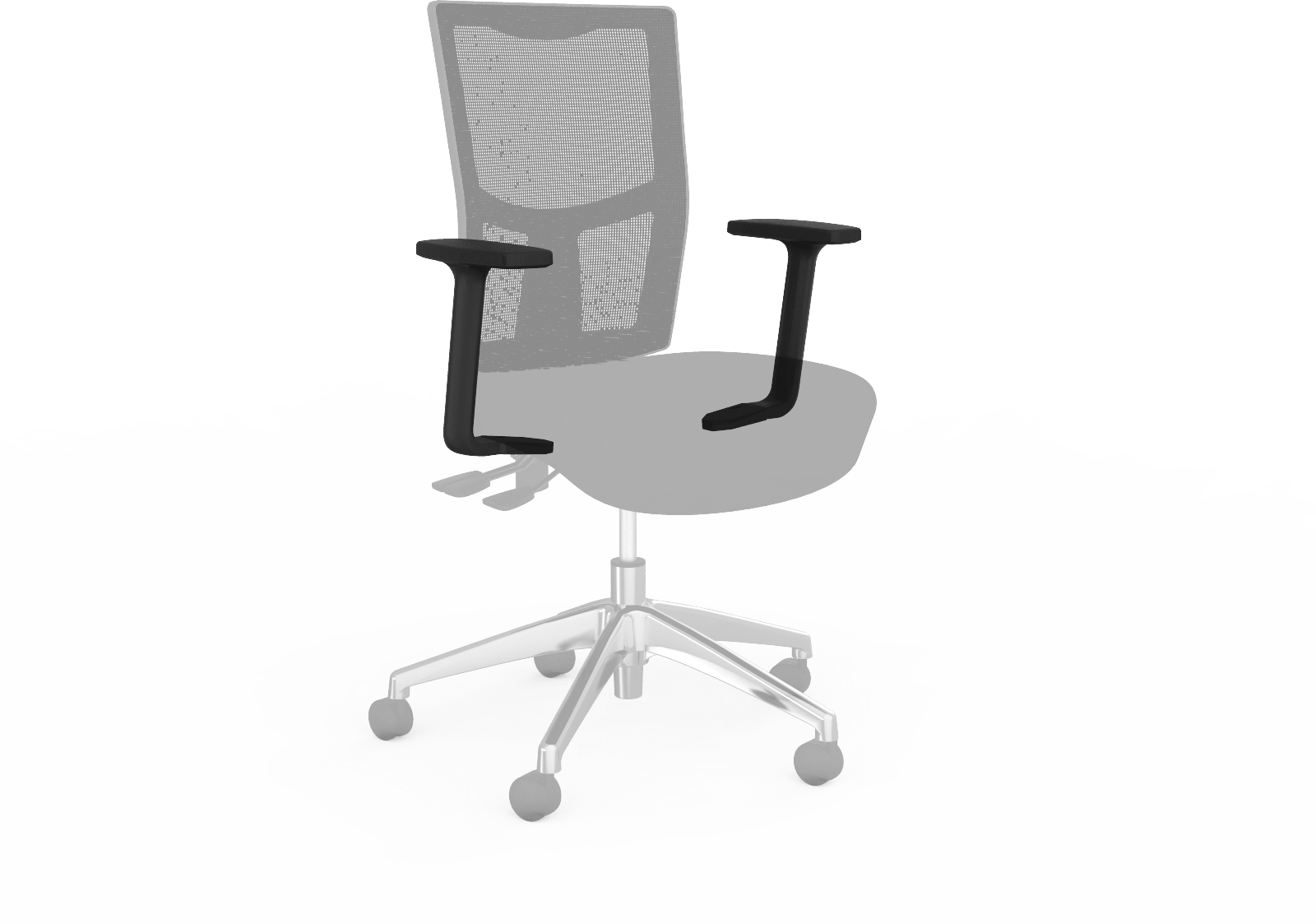 Height Adjustable Armrests for Urban Mesh Chair