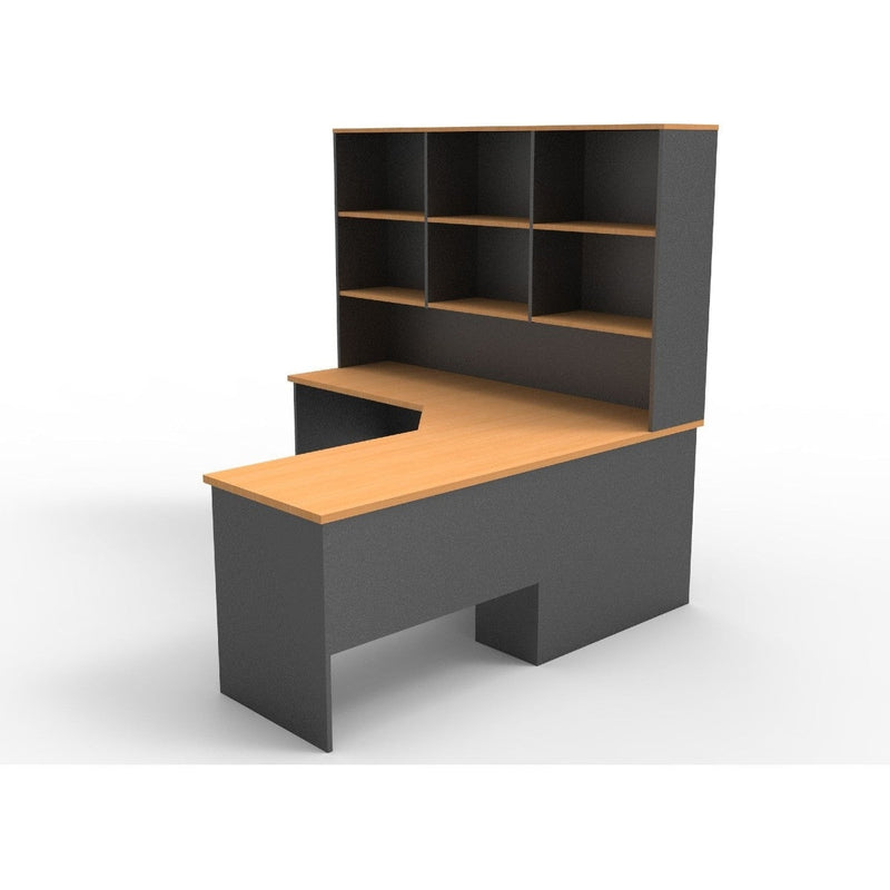 Rapid Worker Corner Workstation with Hutch