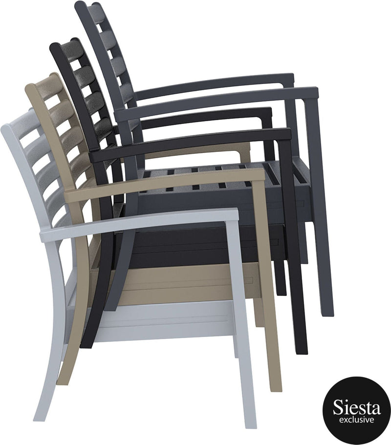 3 Piece Balcony Setting with Artemis XL Arm Chair and Ocean Side Table