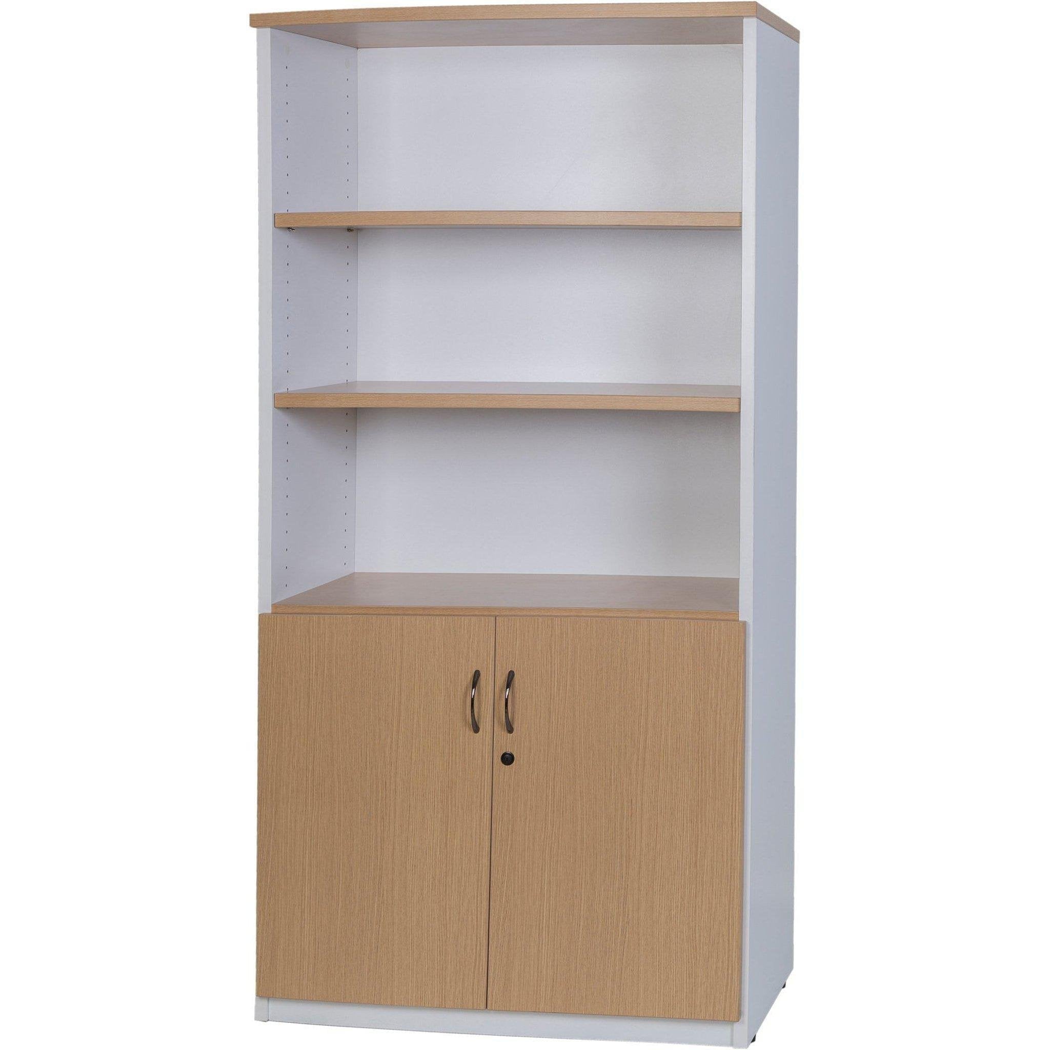 Logan Stationary Cupboard - Oak/White