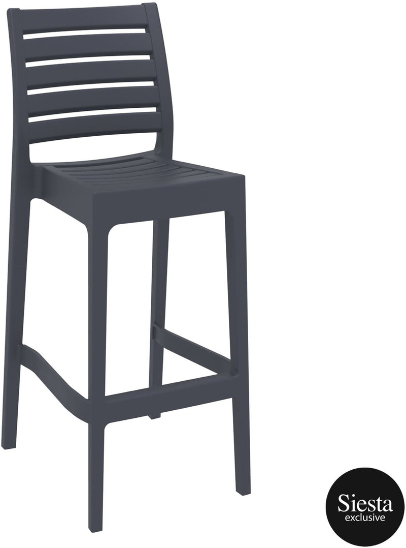 5 Piece Outdoor Bar Table Setting with Ares Barstools