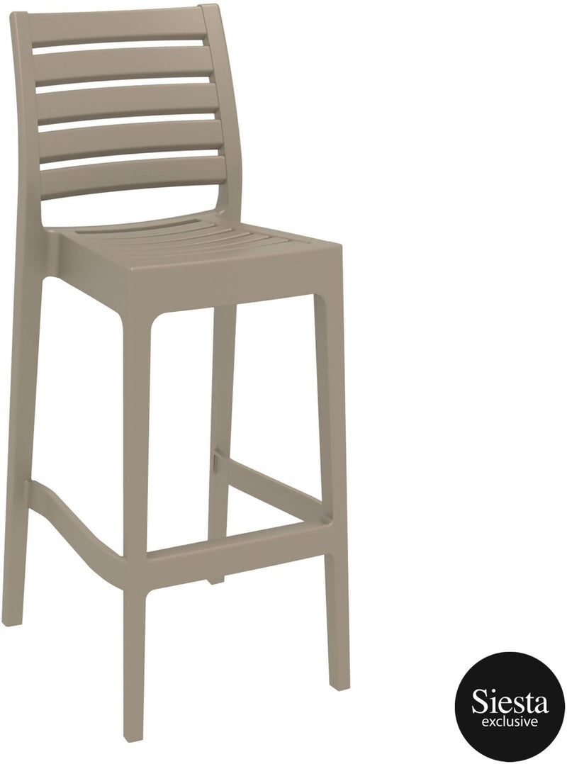 5 Piece Outdoor Bar Table Setting with Ares Barstools