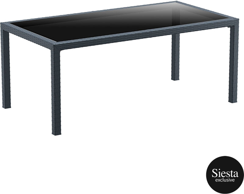 Tahiti 6 Seater Resin Rattan Dining Setting with Florida Chair