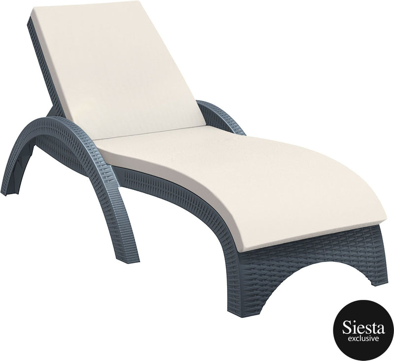 Resin Rattan Sun Lounger with Cushions 3 Piece Package with Tequila Side Table