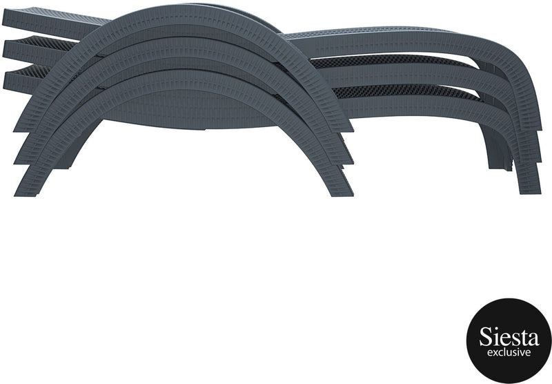 Resin Rattan Sun Lounger 3 Piece Package with Tequila Side Table