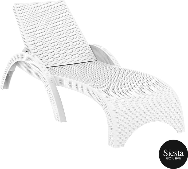 Resin Rattan Sun Lounger 3 Piece Package with Tequila Side Table