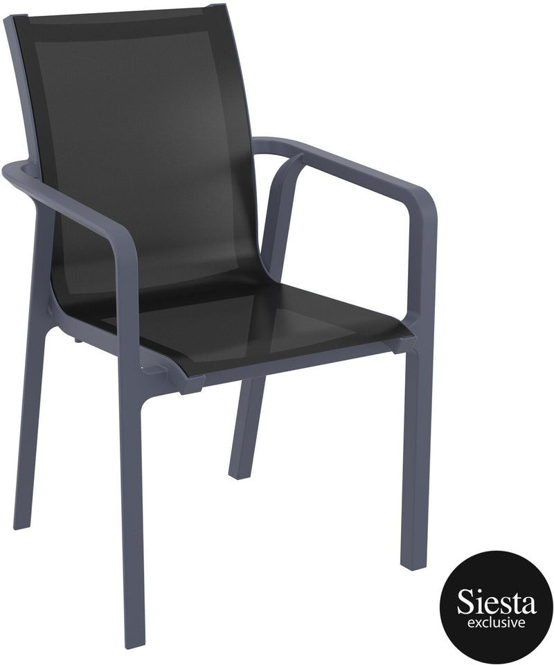 Sky 5 Piece Outdoor Table Setting with Pacific Arm Chairs